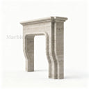 Travertine fireplace in White Travertine - Image 4