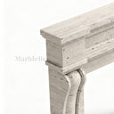 Travertine fireplace in White Travertine - Image 6