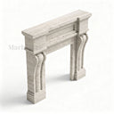 Travertine fireplace in White Travertine - Image 4