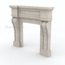 Travertine fireplace in White Travertine - Image 5