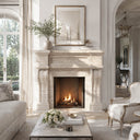 Travertine fireplace in White Travertine - Image 1
