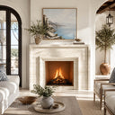 Travertine fireplace in White Travertine - Image 3
