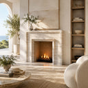 Travertine fireplace in White Travertine - Image 1
