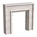 Travertine fireplace in White Travertine - Image 4