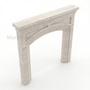 Travertine fireplace in White Travertine - Image 4