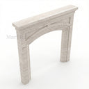 Travertine fireplace in White Travertine - Image 4