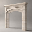 Travertine fireplace in White Travertine - Image 2