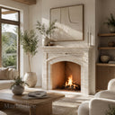Travertine fireplace in White Travertine - Image 1