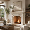 Travertine fireplace in White Travertine - Image 1