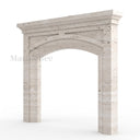 Travertine fireplace in White Travertine - Image 5