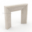 Travertine fireplace in White Travertine - Image 5