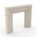 Travertine fireplace in White Travertine - Image 5