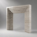 Travertine fireplace in White Travertine - Image 2