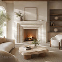 Travertine fireplace in White Travertine - Image 3