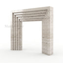 Travertine fireplace in White Travertine - Image 4