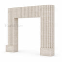 Travertine fireplace in White Travertine - Image 4