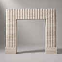 Travertine fireplace in White Travertine - Image 2