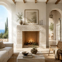 Travertine fireplace in White Travertine - Image 1