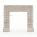 Travertine fireplace in White Travertine - Image 3