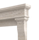 Travertine fireplace in White Travertine - Image 6