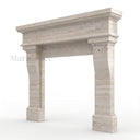 Travertine fireplace in White Travertine - Image 4