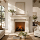Travertine fireplace in White Travertine - Image 1