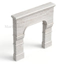 Travertine fireplace in White Travertine - Image 4