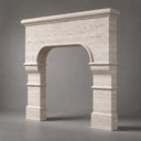 Travertine fireplace in White Travertine - Image 2