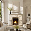 Travertine fireplace in White Travertine - Image 1