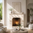 Travertine fireplace in White Travertine - Image 3