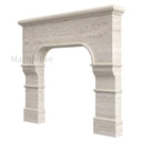 Travertine fireplace in White Travertine - Image 5