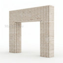 Travertine fireplace in White Travertine - Image 6