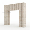 Travertine fireplace in White Travertine - Image 6