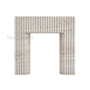 Travertine fireplace in White Travertine - Image 5