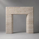 Travertine fireplace in White Travertine - Image 2
