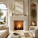 Travertine fireplace in White Travertine - Image 1