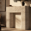 Travertine fireplace in White Travertine - Image 3
