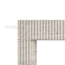 Travertine fireplace in White Travertine - Image 8