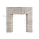 Travertine fireplace in White Travertine - Image 5