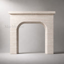 Travertine fireplace in White Travertine - Image 2