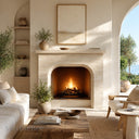 Travertine fireplace in White Travertine - Image 3