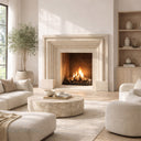 Travertine fireplace in White Travertine - Image 3