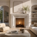 Travertine fireplace in White Travertine - Image 1