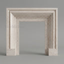 Travertine fireplace in White Travertine - Image 2