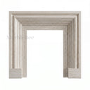 Travertine fireplace in White Travertine - Image 5