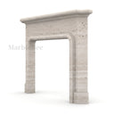 Travertine fireplace in White Travertine - Image 4