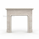 Travertine fireplace in White Travertine - Image 5