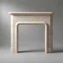 Travertine fireplace in White Travertine - Image 2