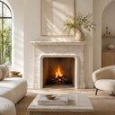 Travertine fireplace in White Travertine - Image 3