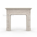 Travertine fireplace in White Travertine - Image 5